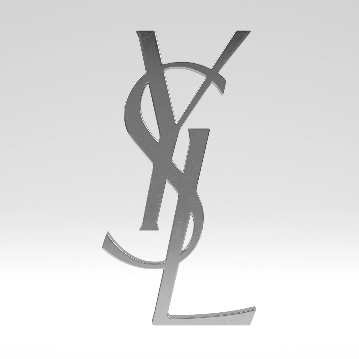 yves saint laurent cast metal label 3D Model .c4d .max .obj .3ds .fbx .stl .blend