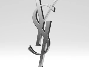 yves saint laurent cast metal label 3D Model