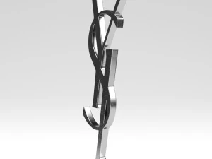 yves saint laurent cast metal label 3D Model