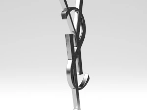 yves saint laurent cast metal label 3D Model