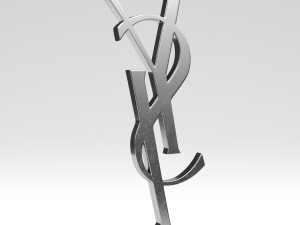 yves saint laurent cast metal label 3D 모델
