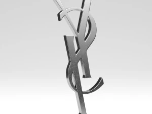 yves saint laurent cast metal label 3D Model