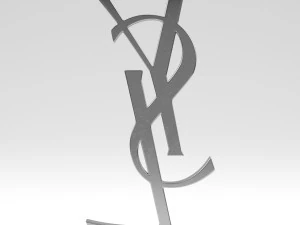 yves saint laurent cast metal label 3D Model