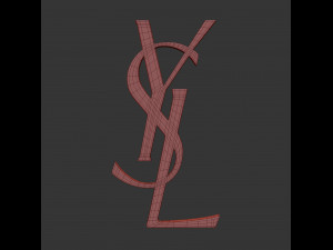 yves saint laurent cast metal label 3D 모델