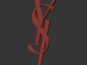 yves saint laurent cast metal label 3D 모델