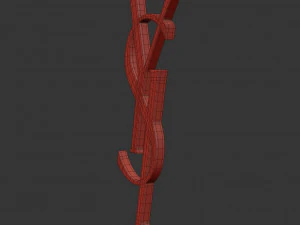 yves saint laurent cast metal label 3D Model