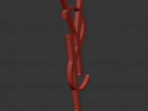 yves saint laurent cast metal label 3D Model