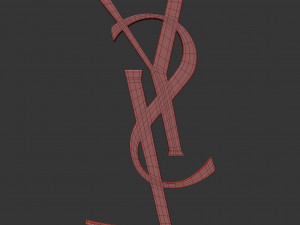 yves saint laurent cast metal label 3D 모델