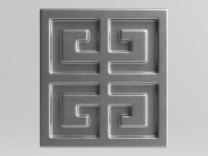 givenchy cast metal label 3D Model