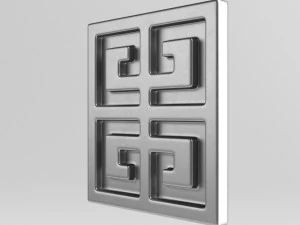 givenchy cast metal label 3D Model
