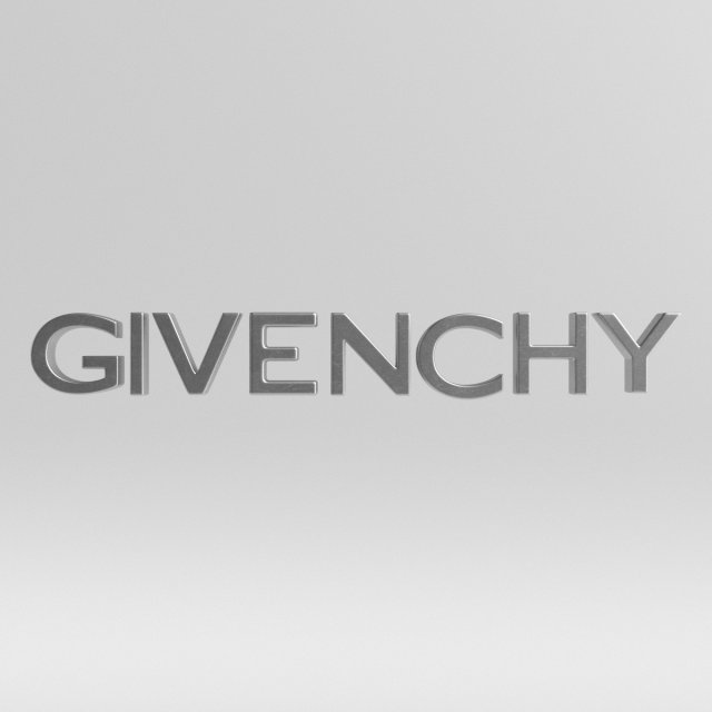 givenchy cast metal label Model 3D .c4d .max .obj .3ds .fbx .stl .blend 