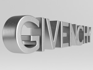 givenchy cast metal label Model 3D