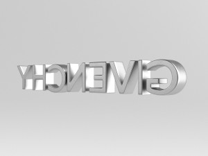 givenchy cast metal label Model 3D