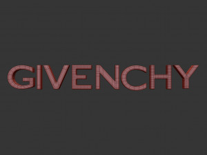 givenchy cast metal label Model 3D