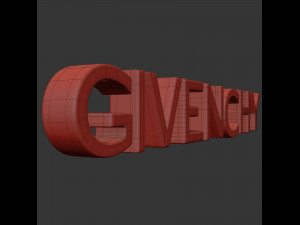 givenchy cast metal label Model 3D