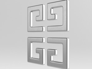 givenchy cast metal label 3D Model
