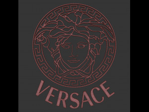 versace cast metal label 3Dモデル