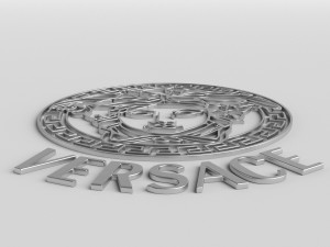 versace cast metal label 3Dモデル