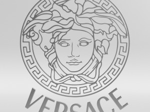 versace cast metal label 3Dモデル