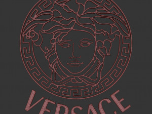 versace cast metal label 3Dモデル