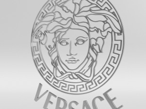 versace cast metal label 3Dモデル