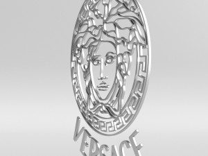 versace cast metal label 3Dモデル