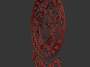 versace cast metal label 3Dモデル