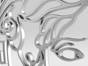 versace cast metal label 3Dモデル