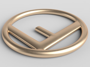 Fendi cast metal label 3D 模型