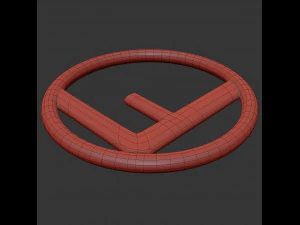 Fendi cast metal label 3D Model