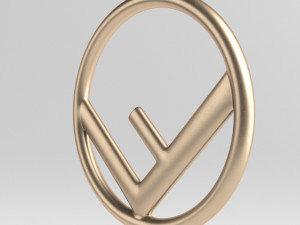 Fendi cast metal label 3D 模型