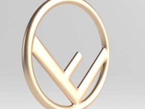 Fendi cast metal label 3D 模型