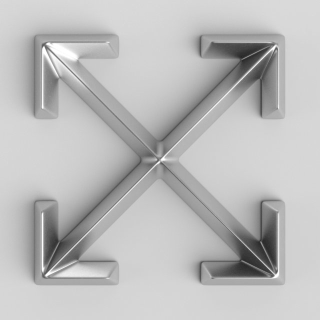 off-white cast metal label Modelo 3D .c4d .max .obj .3ds .fbx .stl .blend 