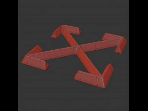 off-white cast metal label 3D Model