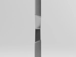 off-white cast metal label 3D Model