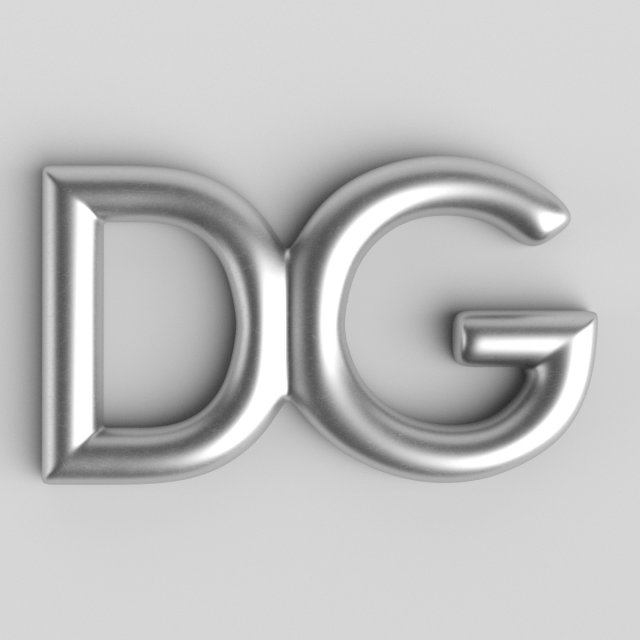 dolce and gabbana cast metal label 3D Model .c4d .max .obj .3ds .fbx .stl .blend 