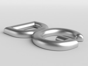 dolce and gabbana cast metal label 3D Model