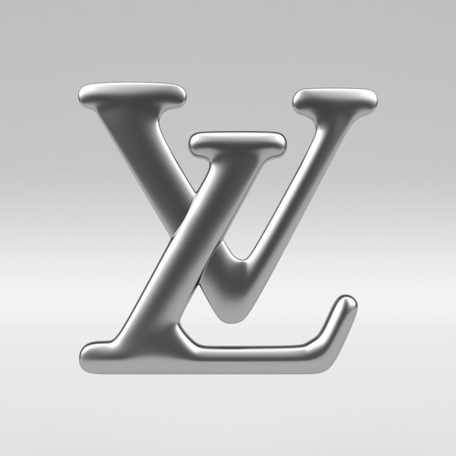 louis vuitton cast metal label Model 3D .c4d .max .obj .3ds .fbx .stl .blend 