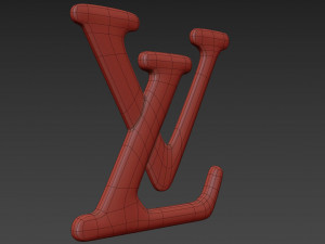 louis vuitton cast metal label Model 3D