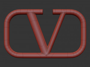valentino cast metal label 3D Model