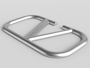 valentino cast metal label 3D Model
