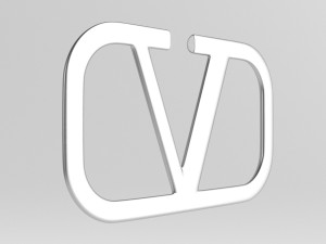 valentino cast metal label 3D Model