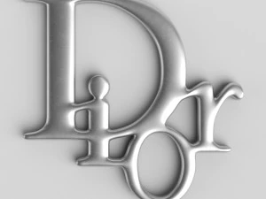 etiqueta de metal fundido dior Modelo 3D