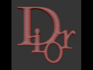 dior cast metal label 3D मॉडल