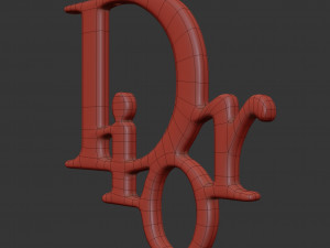 dior cast metal label 3D मॉडल