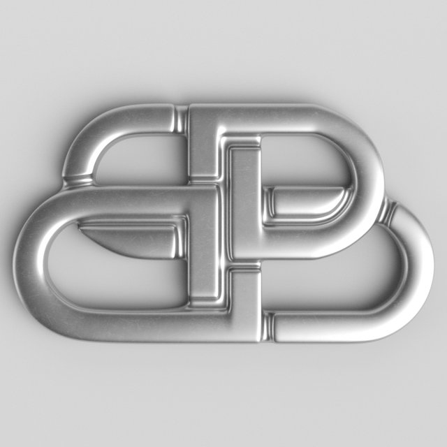 balenciaga cast metal label 3D Модель .c4d .max .obj .3ds .fbx .stl .blend 