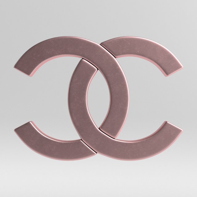 chanel cast metal label 3D Model .c4d .max .obj .3ds .fbx .stl .blend 