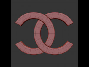 chanel cast metal label 3D Model