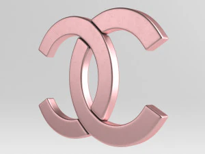 chanel cast metal label 3D Model