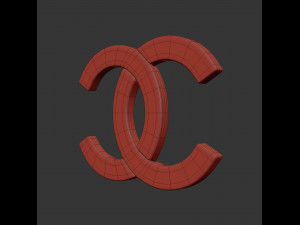 chanel cast metal label 3D Model